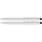 Pens & Writing InstrumentsPens (Metal)CrossCross Century II Lustrous Chrome Ball Pen / 0.5mm Pencil Set