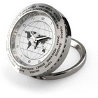 Jet Set world time clock with logo on dial