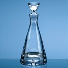0.37ltr Handmade Bubble Base Pyramid Decanter