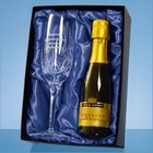 Blenheim Single Champagne Flute Gift Set with a 20cl Bottle of Prosecco