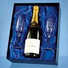 Blenheim Single Champagne Flute Gift Set with a 20cl Bottle of Laurent Perrier Champagne