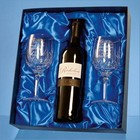 Blenheim Double Goblet Gift Set with a 75cl Bottle of Red Wine
