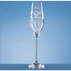 Single Diamante Champagne Flute with Heart Shaped Cutting