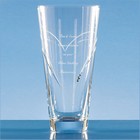 25cm Diamante Conical Vase with Heart Shaped Cutting