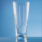 30cm Diamante Conical Vase with Spiral Design Cutting