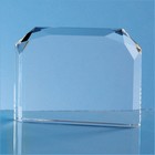13cm Optical Crystal Horizontal Facet Rectangle Award