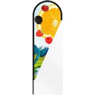 Large Teardrop Feather Flag With Spiked Base