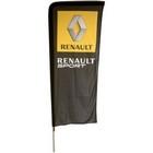 Small Urban Rectangular Portable Flag Banner System With Spiked Base