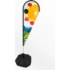 Large Teardrop Feather Flag Banner With Water/sand Base