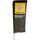Small Urban Rectangular Portable Flag Banner System With Cross Base