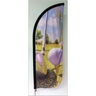 X Large Round Feather Flag Banner With Spiked Base