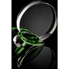 Crystal Circle with green crystal stand