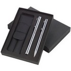 Mercury Set - Hi-chrome ball pen and roller ball set in a Consort Box