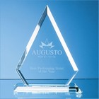 19cm X 15cm X 12mm Jade Glass Facet Diamond Award