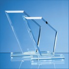 17.5cm X 15.5cm X 1cm Jade Glass Facet Wing Award