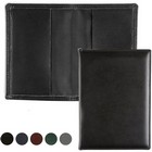 Hampton Leather Card Case With Two Raw Cut Leather Pockets.