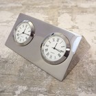 Two City Double Time Zone Desk Clock