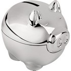 Metal Silver Plated Piggy Bank