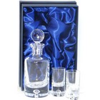 Krosno bubble base crystal mini decanter set