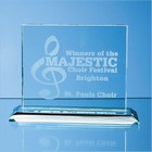 12.5cm X 15cm X 12mm Jade Glass Horizontal Rectangle Award