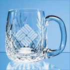 0.595ltr Lead Crystal Barrel Panel Tankard