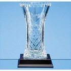 19cm Lead Crystal Panelled Flared Vase