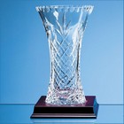 23cm Lead Crystal Panelled Flared Vase