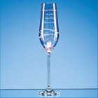 Single Pink Diamante Champagne Flute With Spiral Design Cutting