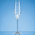 Single Diamante Champagne Flute With Modena Spiral Cutting