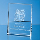 12cm Optical Crystal Vertical Wedge Award