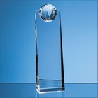 24cm Optical Crystal Globe Rectangle Award