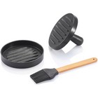 BBQ set with hamburger press and brush