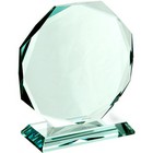 Medium jade green octagon award
