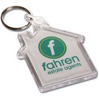 House Acrylic Keyring With Printed Insert