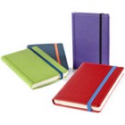 A5 Case Bound Notebook With Elastic Strap And Edge Stitch Emboss