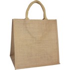 Majestic large jute shopper bag