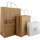 Small Kraft paper carrier bag with twisted handles