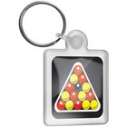 Bespoke Shaped Silver Finish Keyrings Double Sided