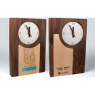 Real Wood Clocks with Contrasting Wood Inlay
