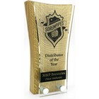 Medium/Large Real Wood Block Awards with Acrylic Face Plate - Simple Shapes