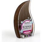 Large Real Wood Block Awards with Acrylic Face Plate - Simple Shapes