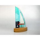 Acrylic Awards with Real Wood Base - large