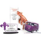 Bespoke Shaped Acrylic Awards with Acrylic Base - medium