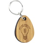 Bespoke Bamboo Keyrings Laser Engraved - Double Sided