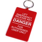 80 x 50mm Rectangle Keyring - Recycled Plastic - UK Made