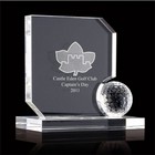 Crystal Golf ball and rectangle