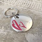 Round Red Hearts Keyrhing
