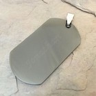 Military Dog Tag Pendant - Black