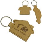 Eco Shaped Natural Leather Key Ring