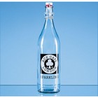 1ltr Round White Cap Swing Top Bottle